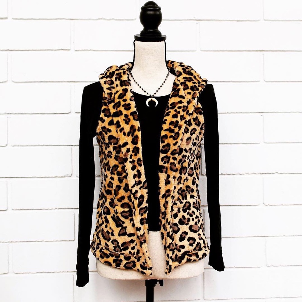 Leopard Hooded Vest